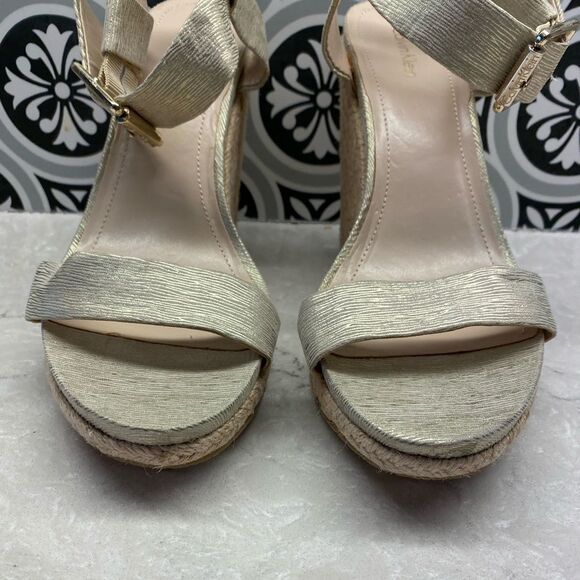 Calvin Klein Noella Gold Metallic Wedge Sandal - Picture 7 of 11